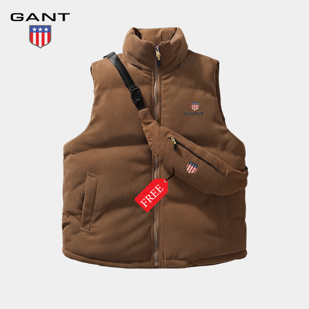GANT™ kordfløyelsvest med fyll + GRATIS Veske